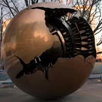 Шар пустотелый медь (198301) монтаж - сфера арт-объект ø 1000 мм. пустотелая  в Саках