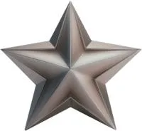 Звезда из нержавеющей стали декор на стелу в Саках (518508)
