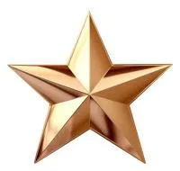 Бронзовая звезда накладка на памятник в Саках (518475)
