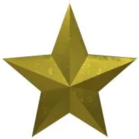 Звезда накладка на памятник литая латунь в Саках (518483)