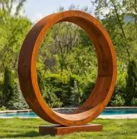 Кортеновская сталь скульптура кольцо (518267) монтаж арт-объект  в Саках